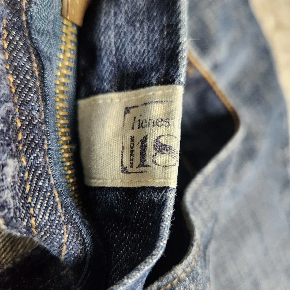 Levis 559 Button Fly Jeans Men 34x34 Blue Dark Wash Denim Whisker Faded Relaxed